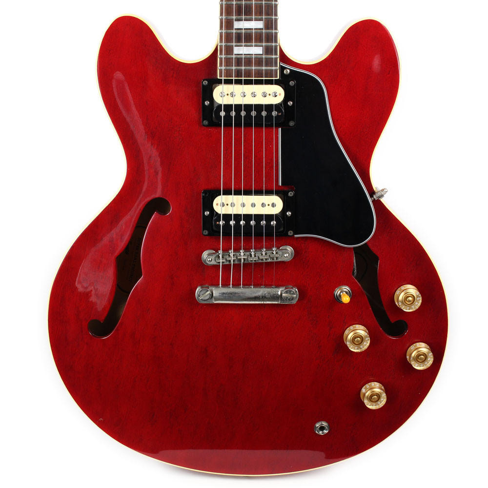 Used Greco SA-700 Semi-Hollow Body Electric Guitar Translucent Red