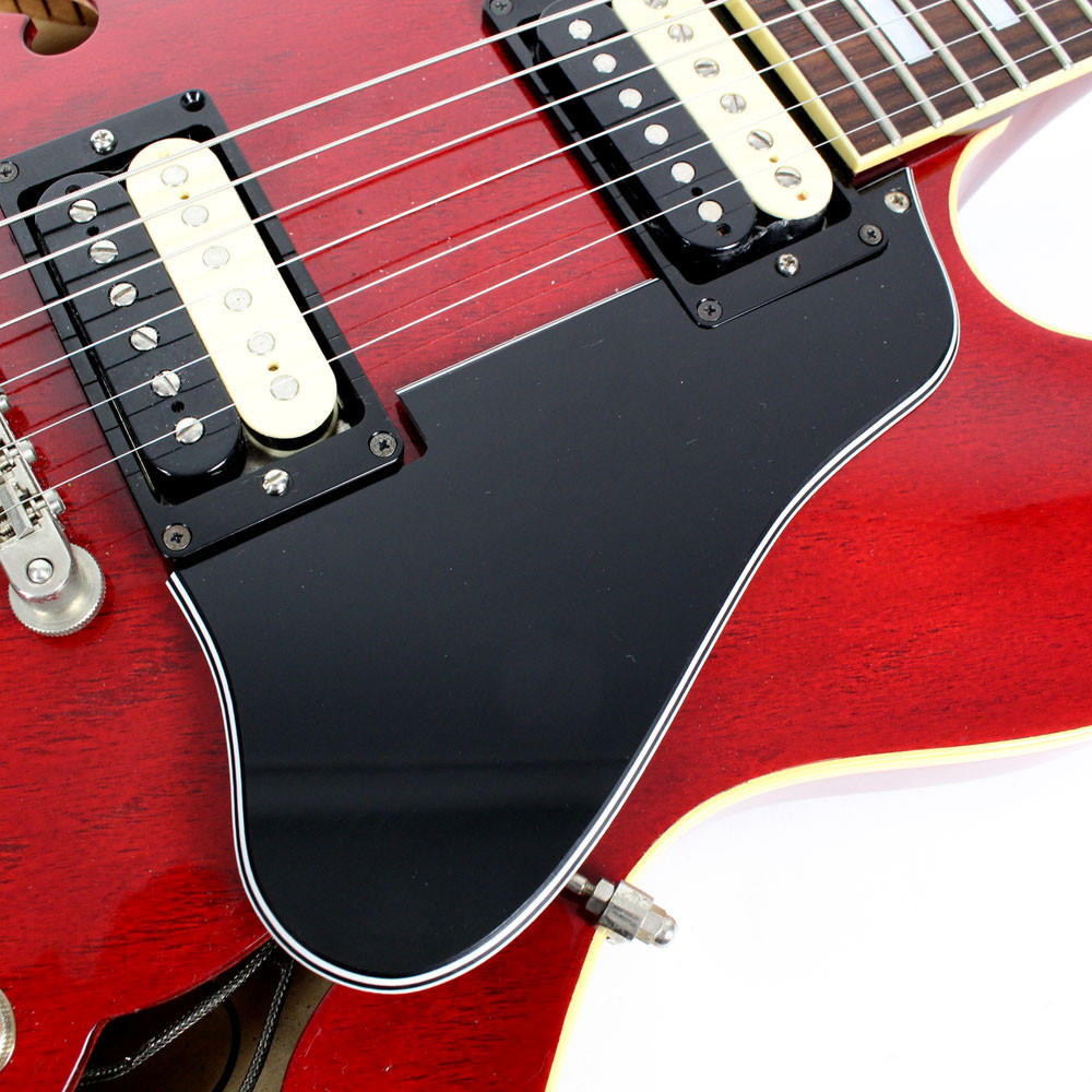Used Greco SA-700 Semi-Hollow Body Electric Guitar Translucent Red