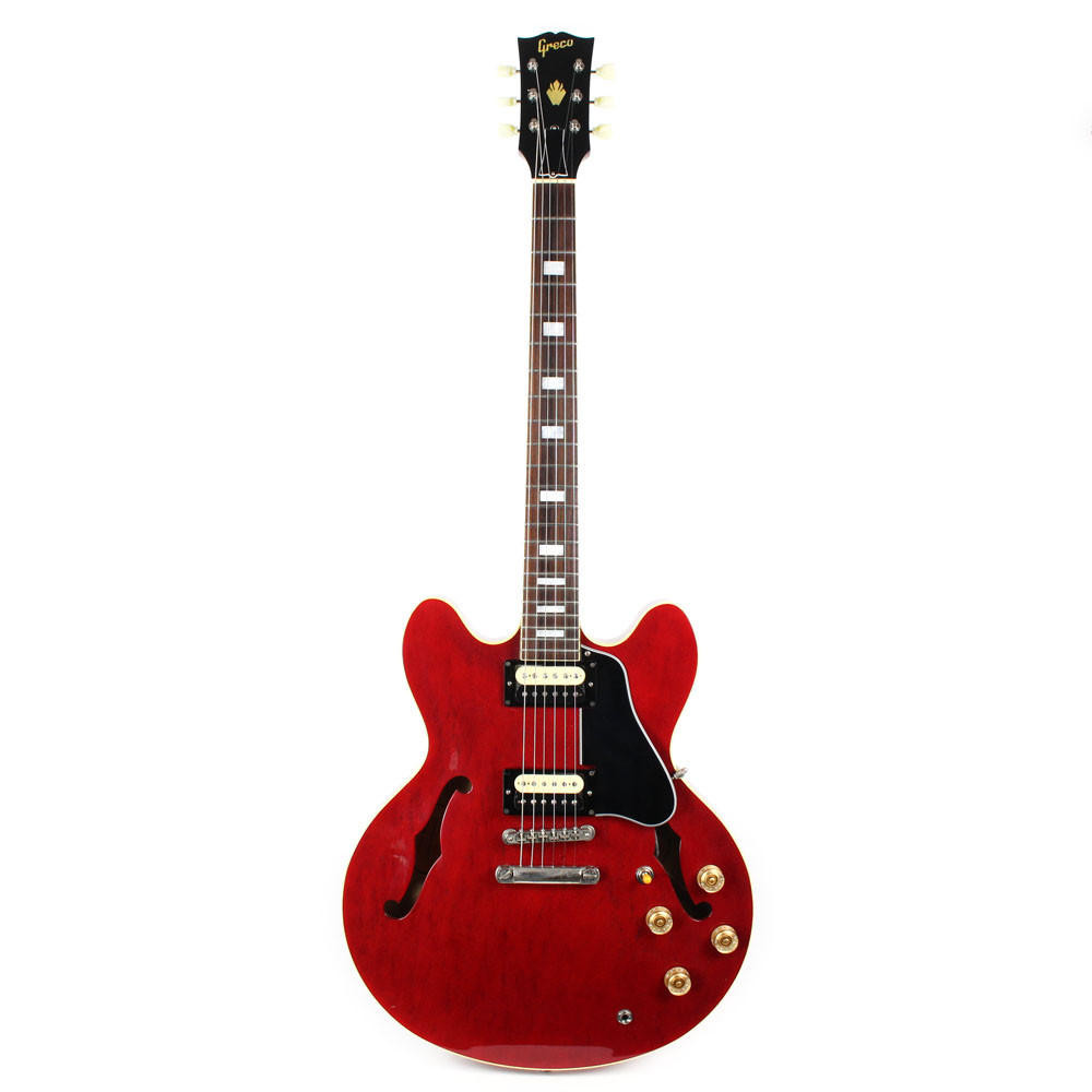 Used Greco SA-700 Semi-Hollow Body Electric Guitar Translucent Red