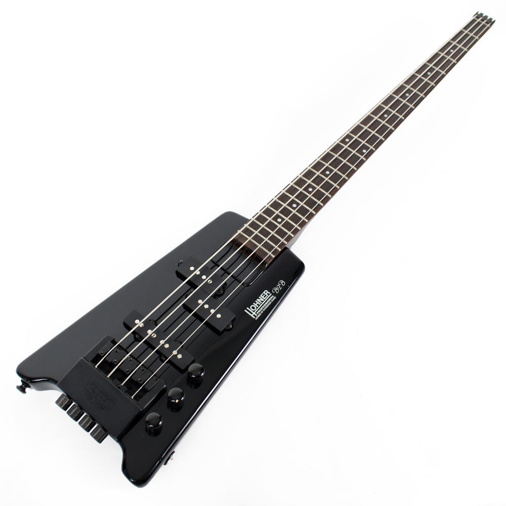 Used Hohner B2B Headless Electric Bass Guitar in Black | Cream