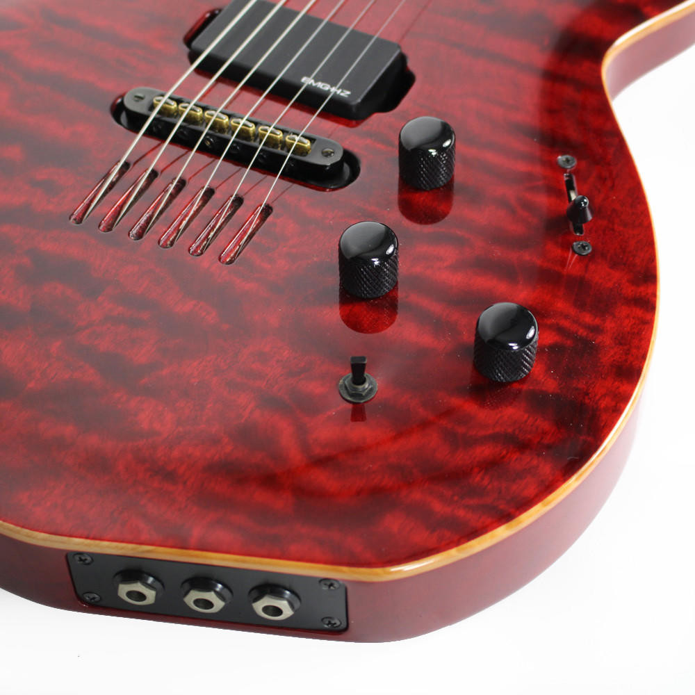 1999 Godin LGX Solid Body Electric Guitar in Trans Red | Cream