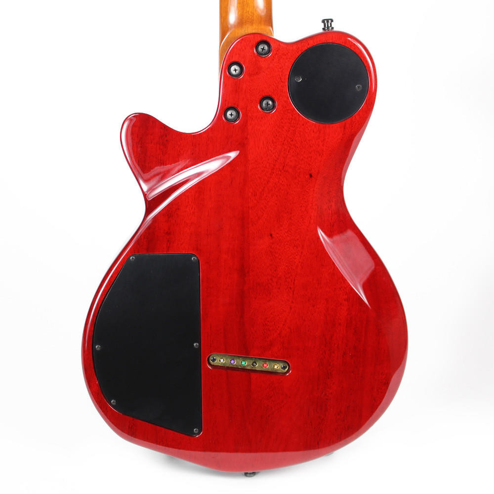 1999 Godin LGX Solid Body Electric Guitar in Trans Red | Cream