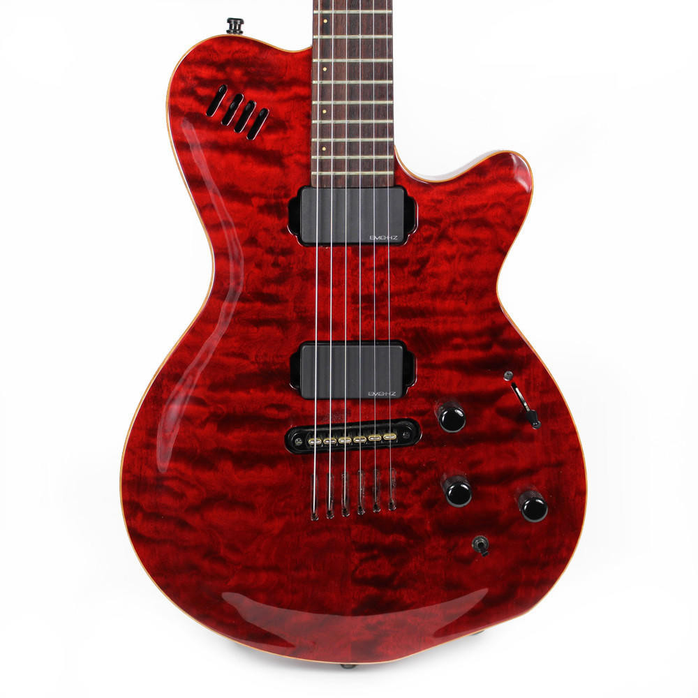 1999 Godin LGX Solid Body Electric Guitar in Trans Red | Cream