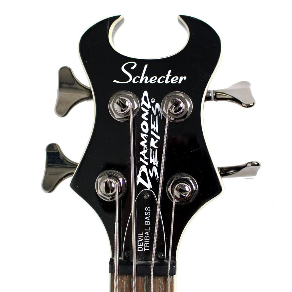 Used Schecter Diamond Series Devil Tribal Electric Bass Guitar in