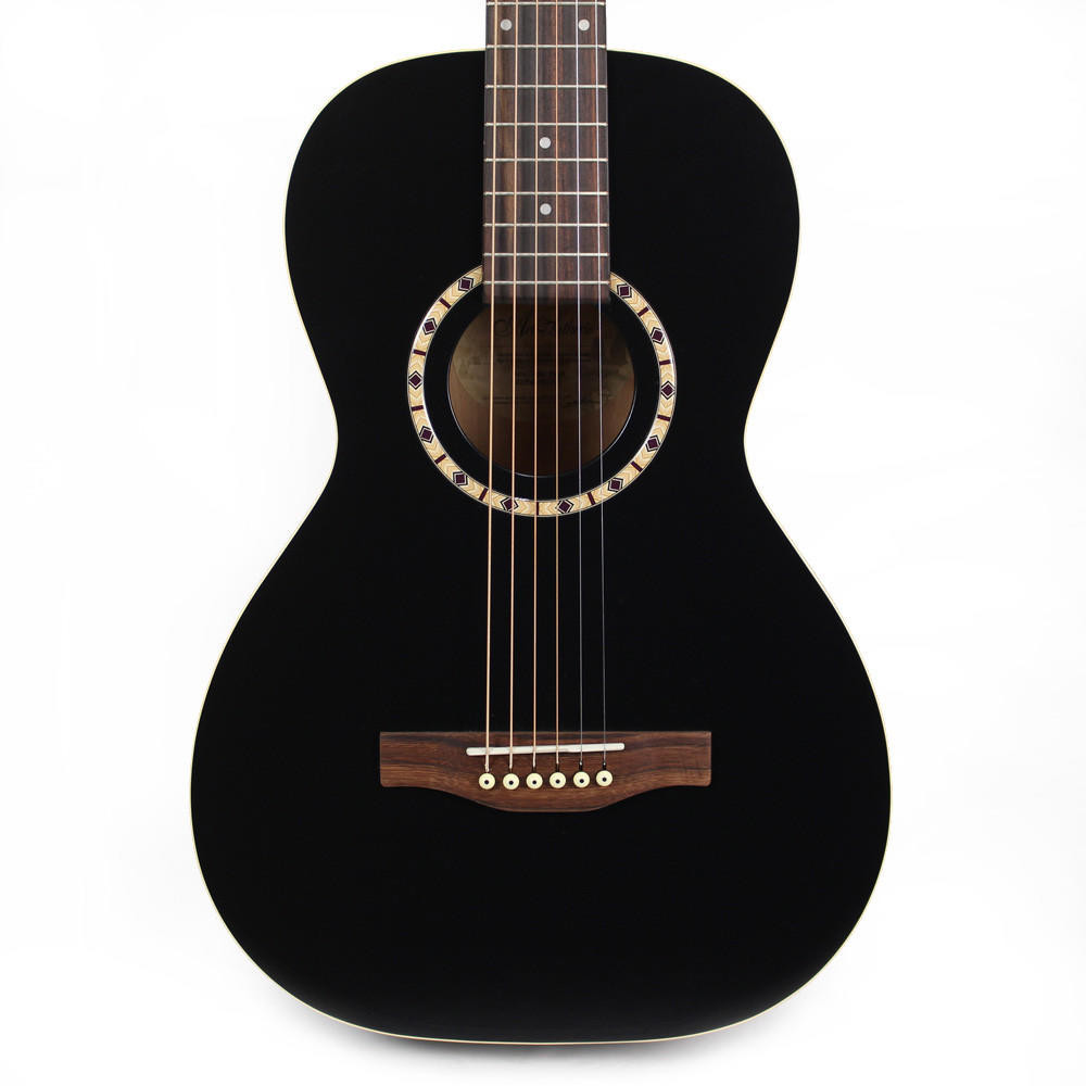 Art & Lutherie Ami Cedar Parlor Acoustic Guitar in Black | Cream