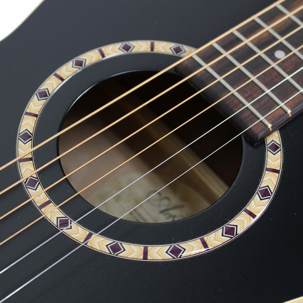 Art & Lutherie Ami Cedar Parlor Acoustic Guitar in Black | Cream
