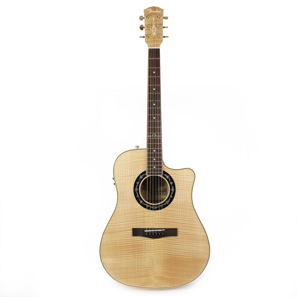 虎目レア Fender T-BUCKET-400CE Flame ＋ケース Fender T-Bucket 400CE Flame Top Dreadnought Cutaway Acoustic
