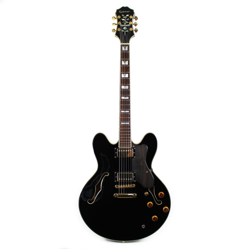 Used Epiphone Sheraton II Semi Hollow Body Electric Guitar Black