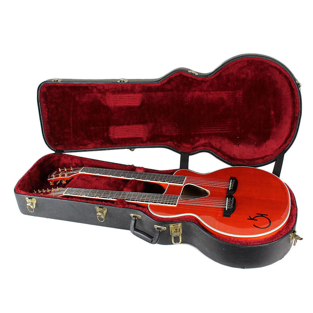1996 Gretsch 6022-6/12 Double Neck Acoustic Guitar Orange Finish