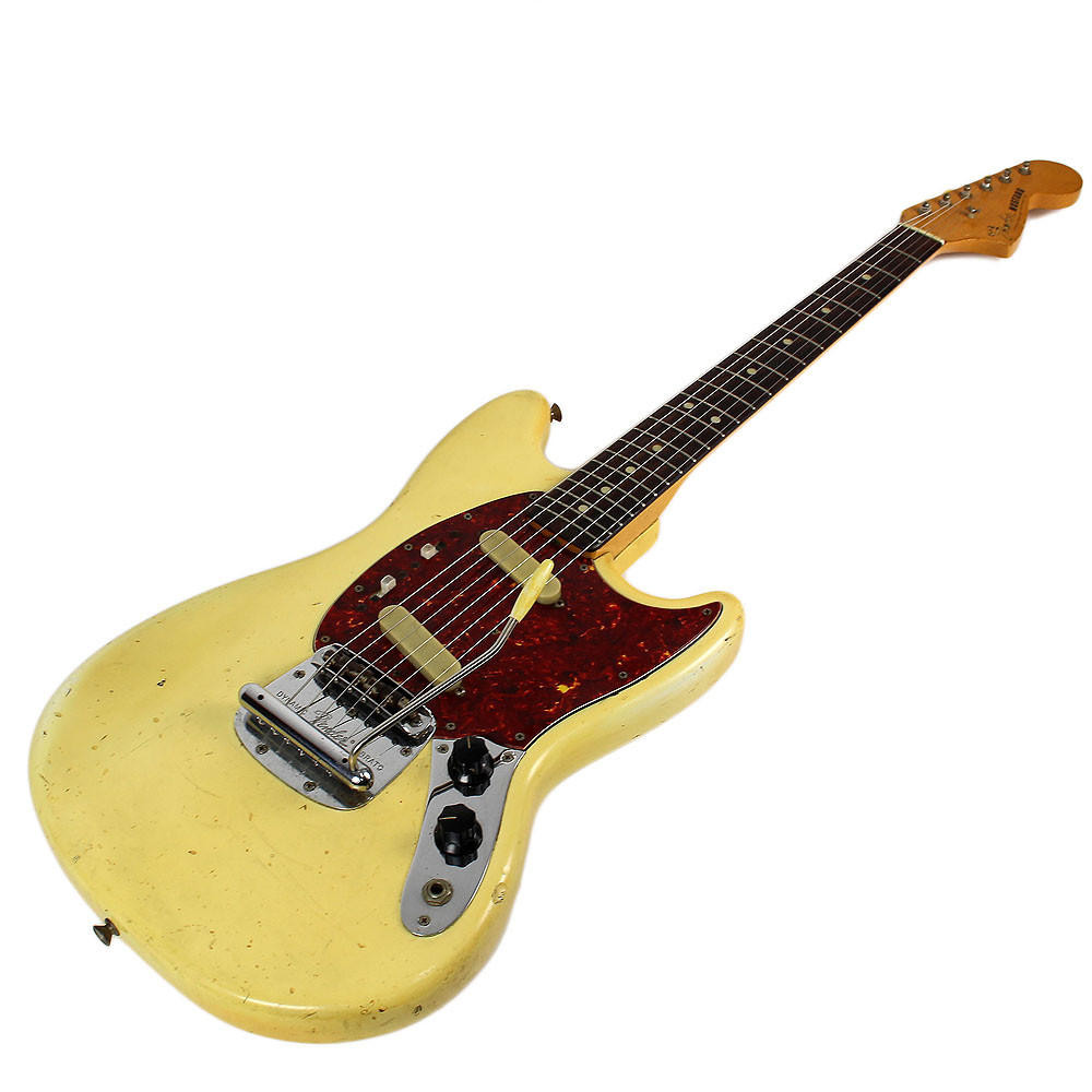 Vintage 1968 Fender Mustang Electric Guitar Olympic White Finish