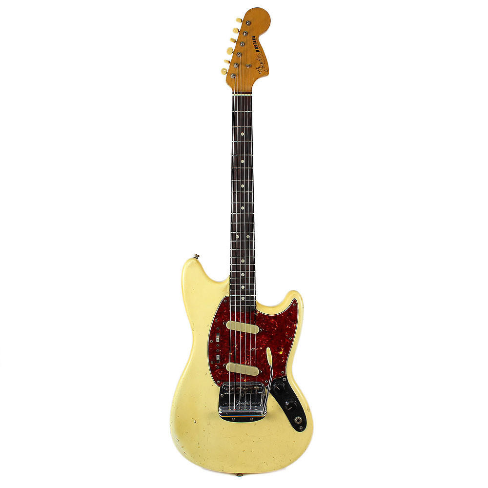 Vintage 1968 Fender Mustang Electric Guitar Olympic White Finish