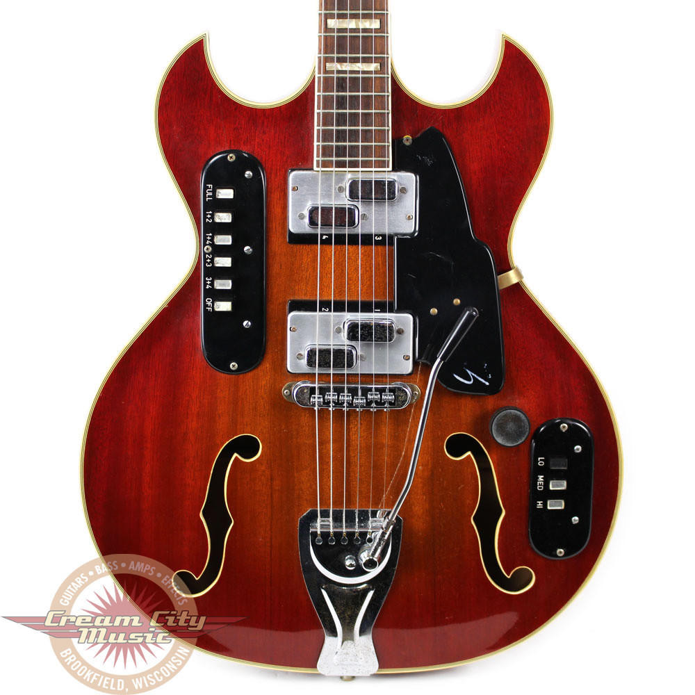 ★ビンテージ　コレクション★Goya エレキギター サンバースト Vintage 1968 Goya Model 109S Rangemaster Hollow Body Electric