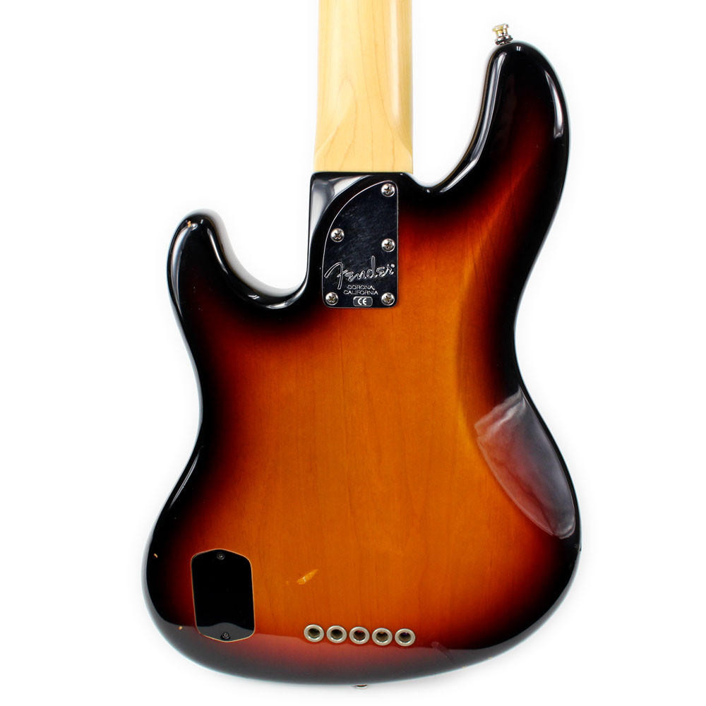 2002 Fender USA American Deluxe Jazz Bass Guitar 5-String Sunburst