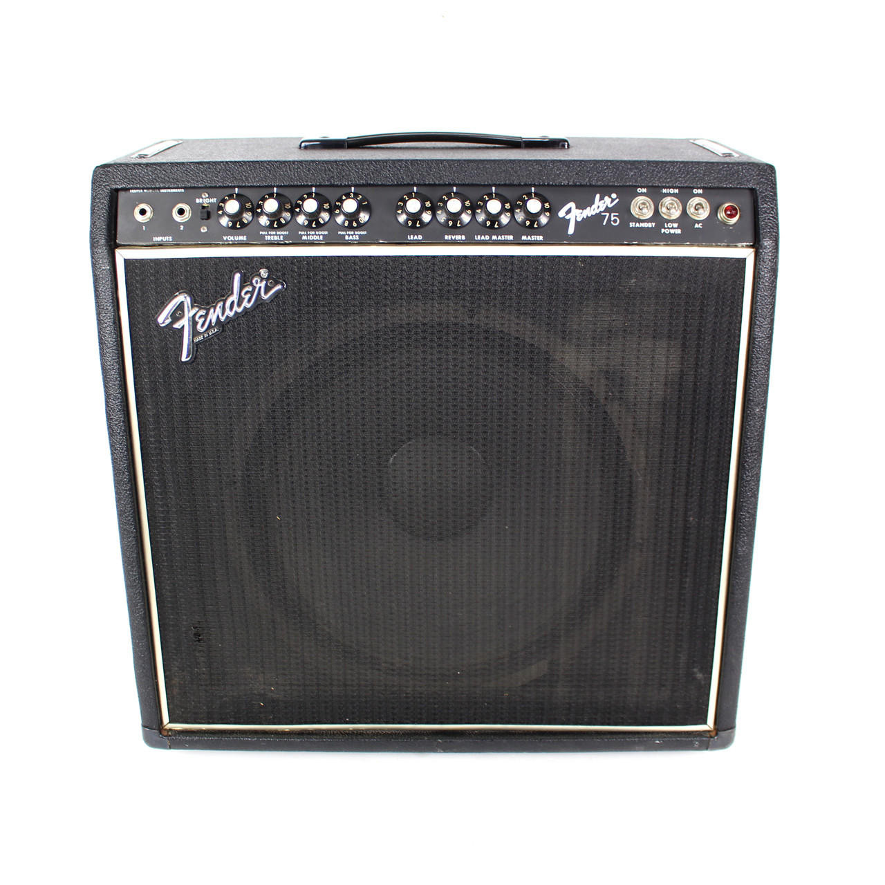 アンプ Fender 75W Lead Amp Vintage 1980 Fender Model 75 1x15 75W Tube Combo Amp | Cream City