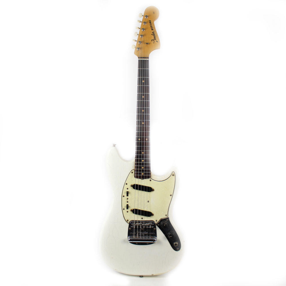 Vintage 1965 Fender Mustang Electric Guitar White | Cream City Music