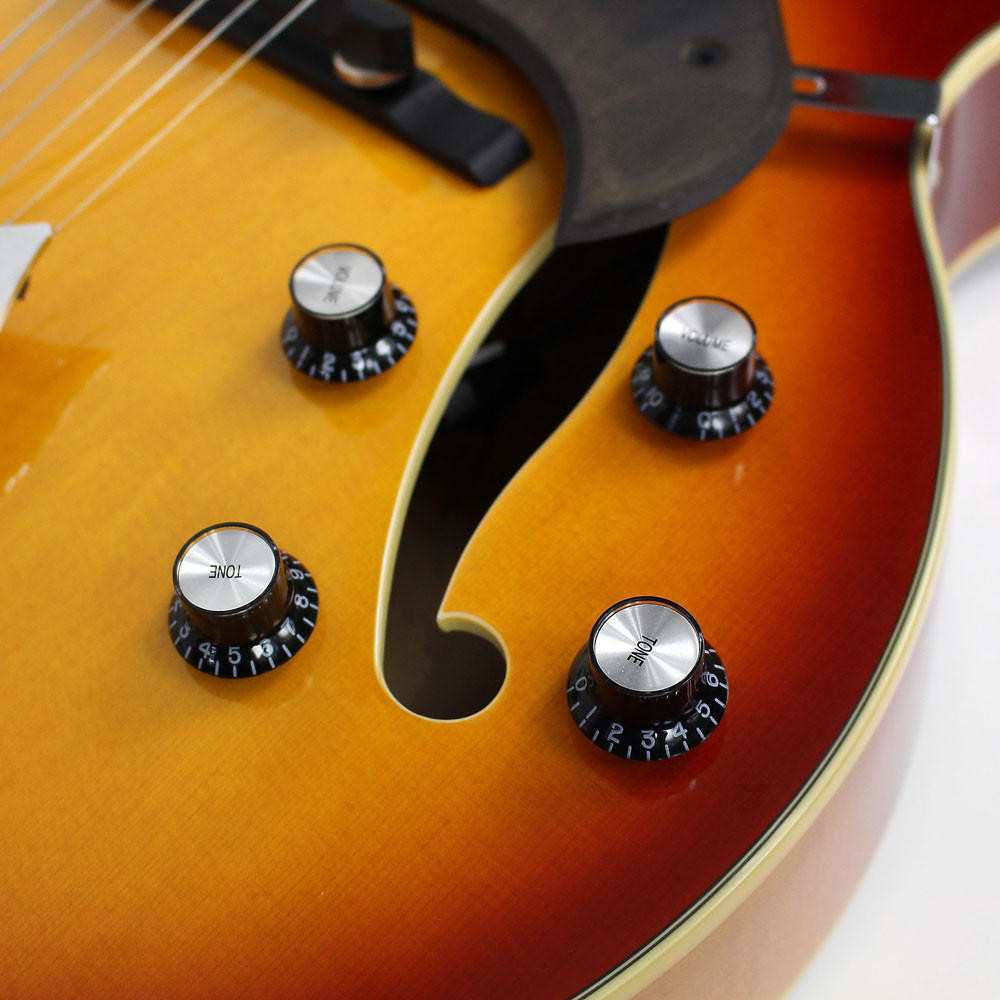 Used Hagstrom HJ800 Hollow Body Electric Guitar Sunburst | Cream