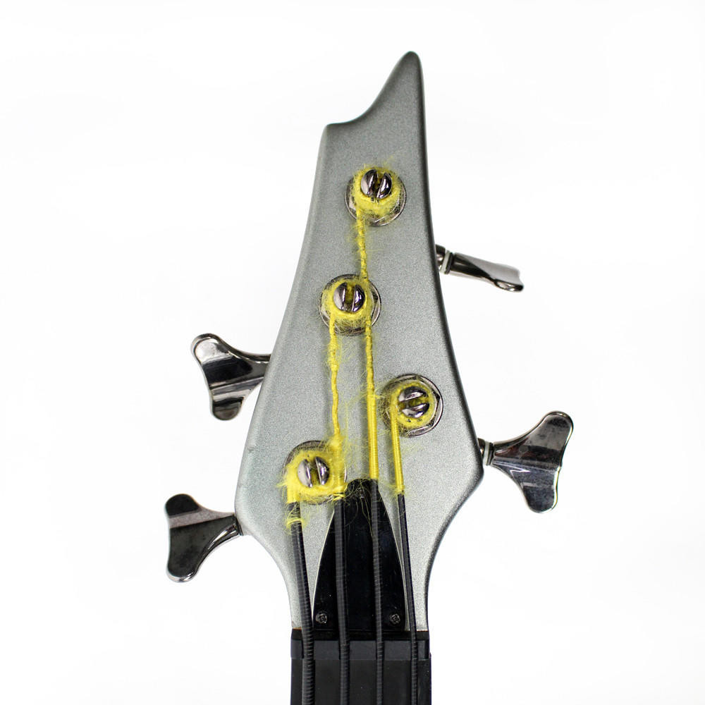 Used Ibanez Ergodyne EDA 900F Fretless Bass Guitar in Silver Flat