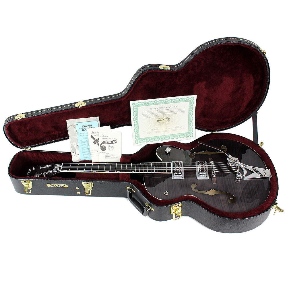 Gretsch G6120SH Brian Setzer Hot Rod Tuxedo Black Flame Maple DEMO
