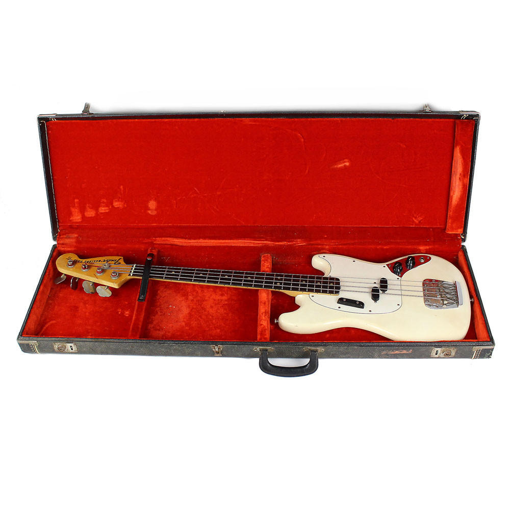 Fender Mustang 1976年製 ヴィンテージ OWT Vintage 1976 Fender Mustang Bass Refinished in Olympic White