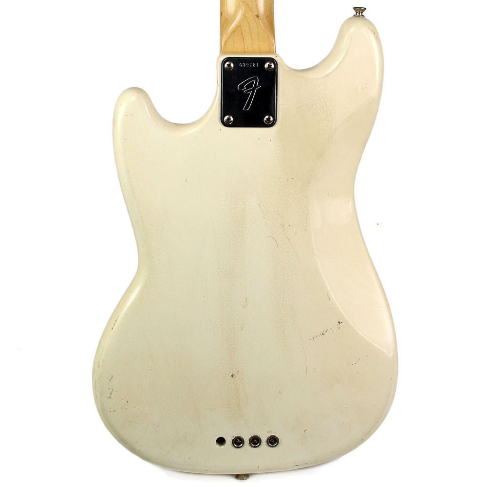 Vintage 1976 Fender Mustang Bass Refinished in Olympic White