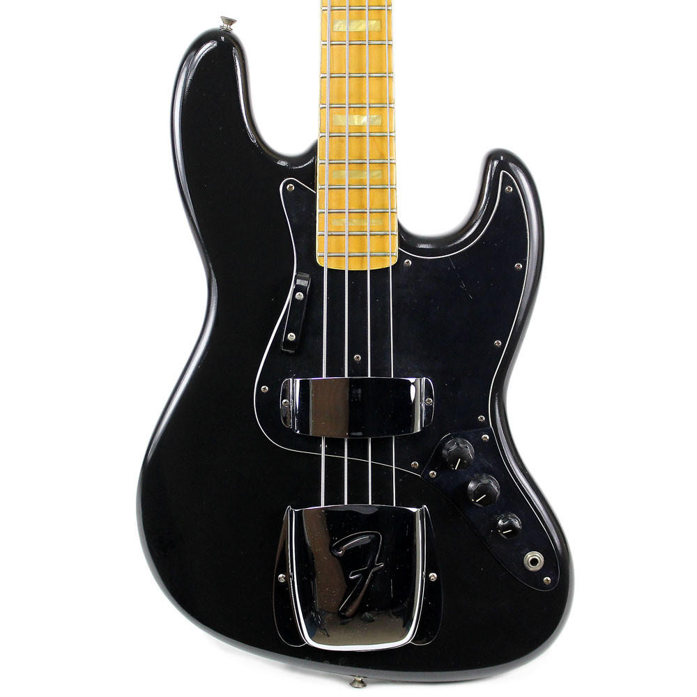 Vintage 1976 Fender Jazz Bass Refinished in Black | Cream City Music