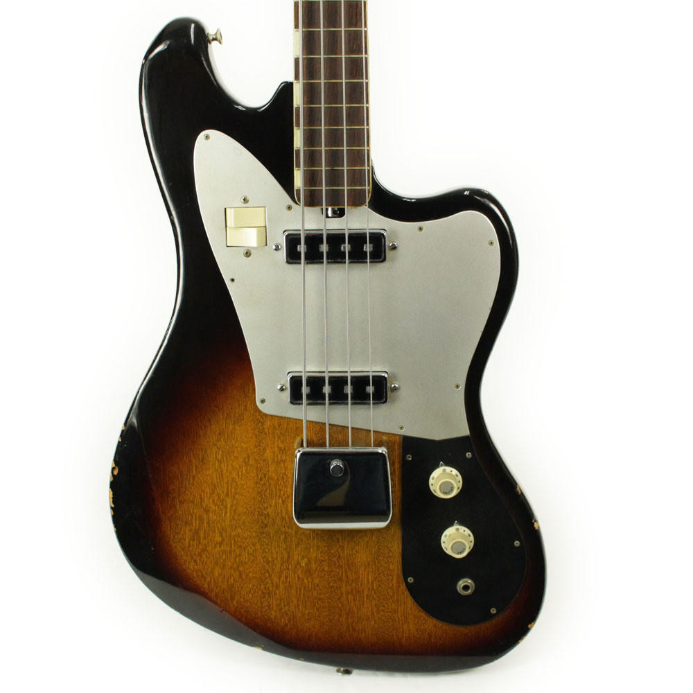 Vintage Teisco Del Rey EB-200 Electric Bass Guitar Sunburst