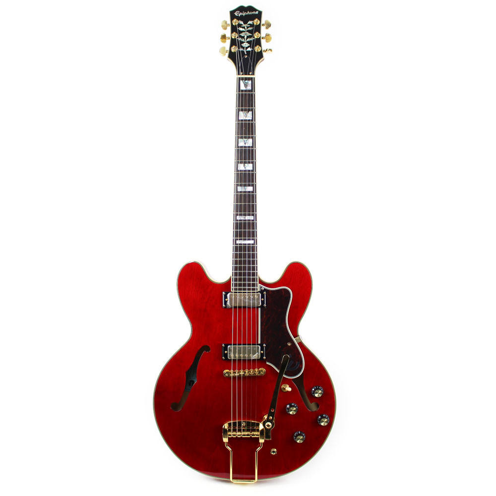2012 Epiphone Sheraton 1962 E212TV Electric Guitar Red | Cream