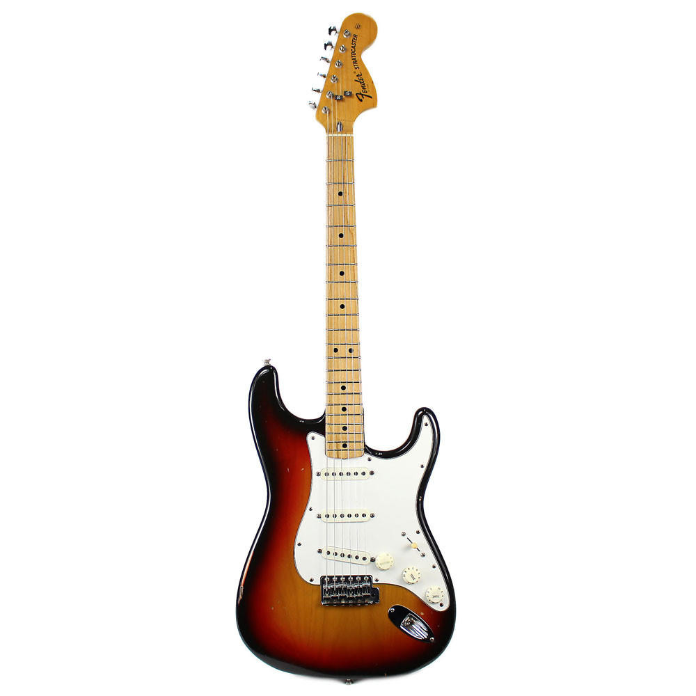 Vintage 1975 Fender Stratocaster Electric Guitar Sunburst | Cream