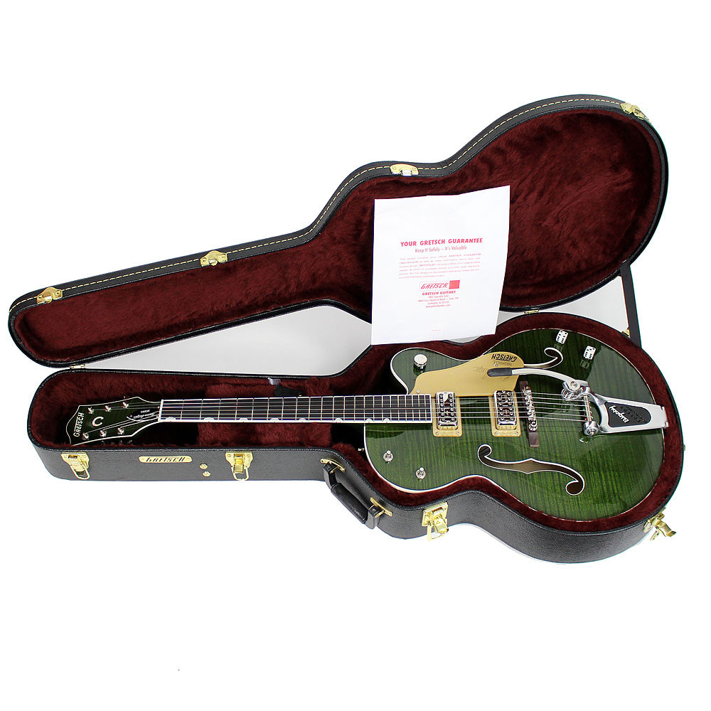 Gretsch G6120SSUGR Pro Brian Setzer Nashville Green Tiger Flame
