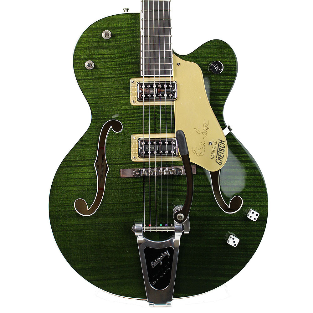 Gretsch G6120SSUGR Pro Brian Setzer Nashville Green Tiger Flame