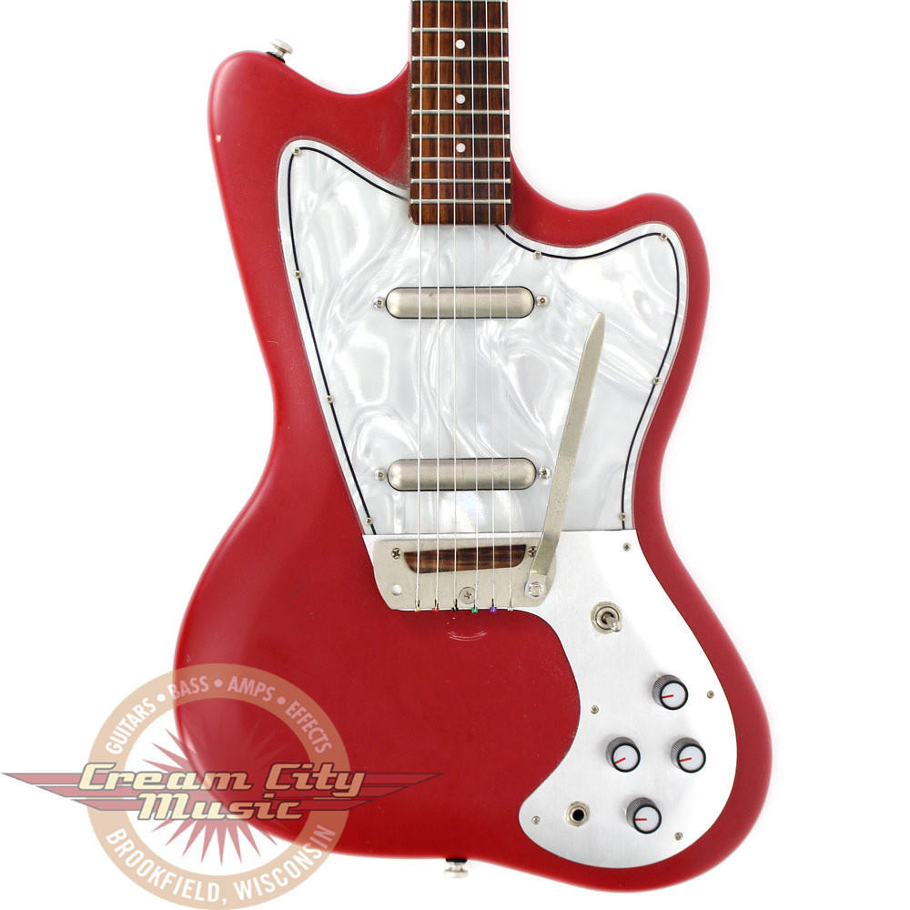 Used Danelectro 67 Hornet Electric Guitar Satin Red | Cream City Music