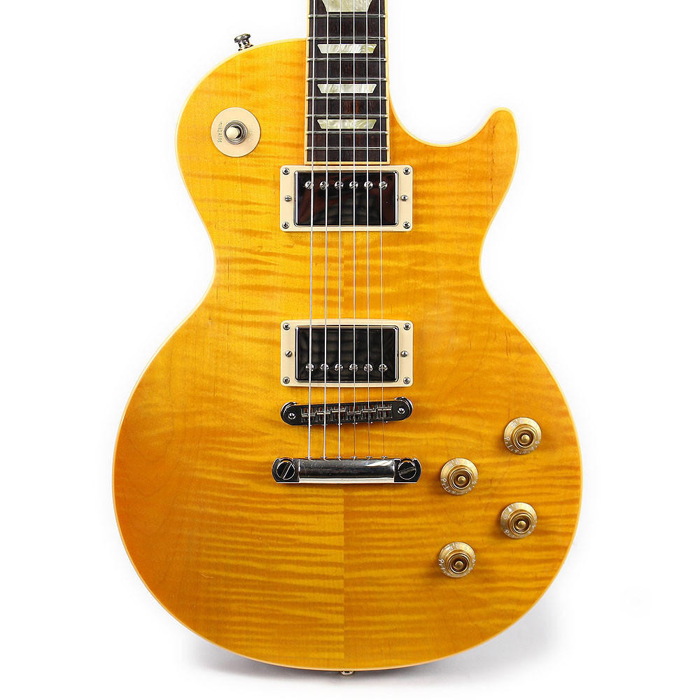 2006 Gibson Les Paul Standard Plus Top Electric Guitar Amber Flame