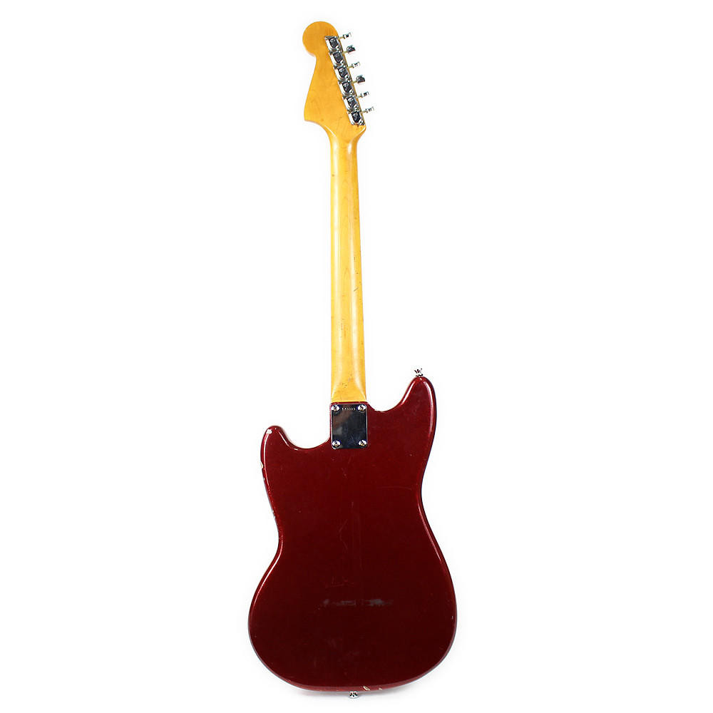 Vintage 1965 Fender Mustang Electric Guitar Refinished In Red