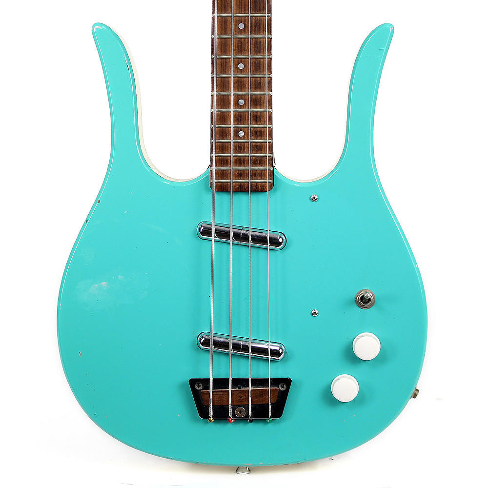 Used Jerry Jones Longhorn 4-String Electric Bass Guitar Seafoam