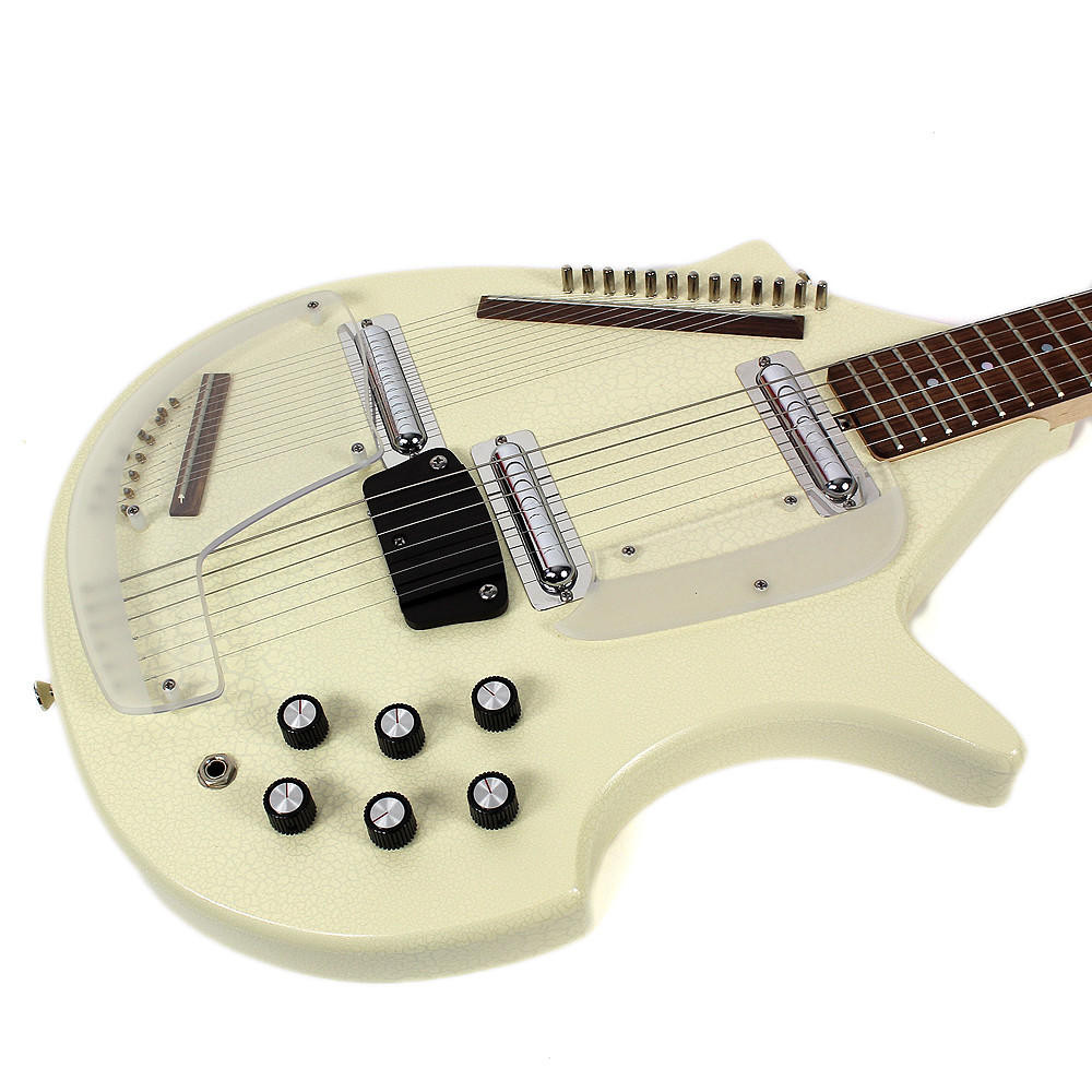 1999 USA Jerry Jones Master Electric Sitar Rare White Gator Finish