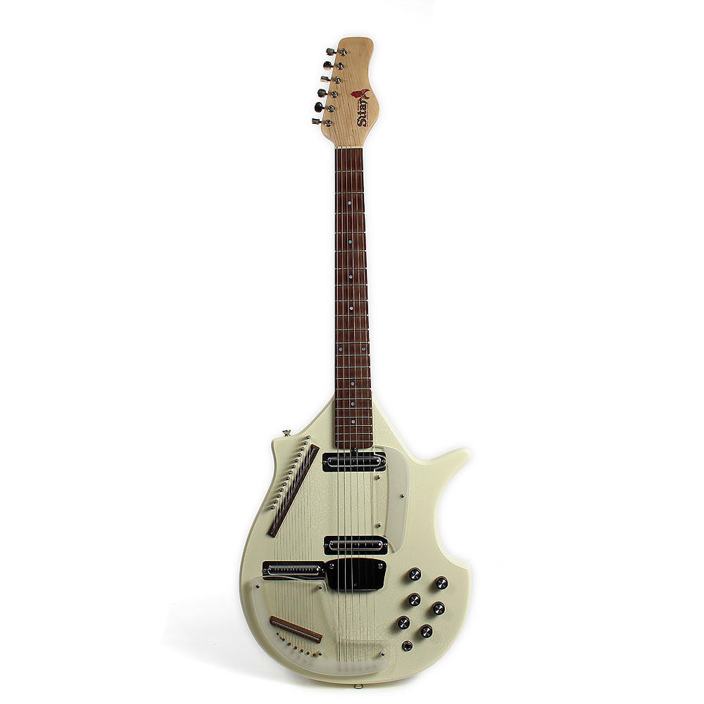 1999 USA Jerry Jones Master Electric Sitar Rare White Gator Finish