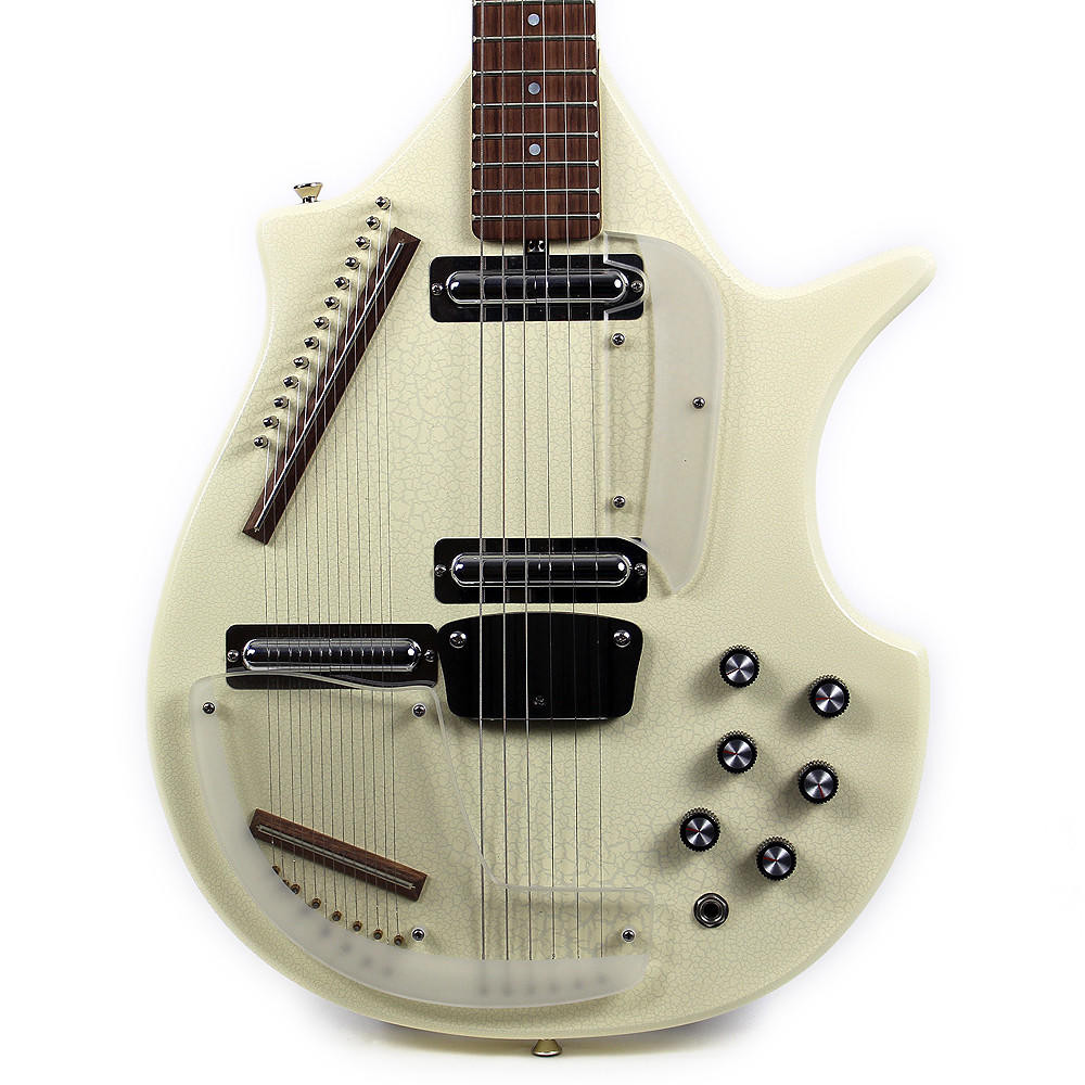 1999 USA Jerry Jones Master Electric Sitar Rare White Gator Finish