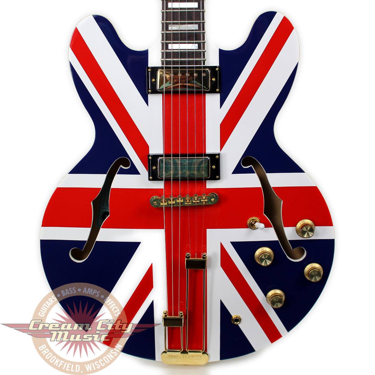 Used Epiphone Limited Edition Union Jack Sheraton Semi Hollow Body