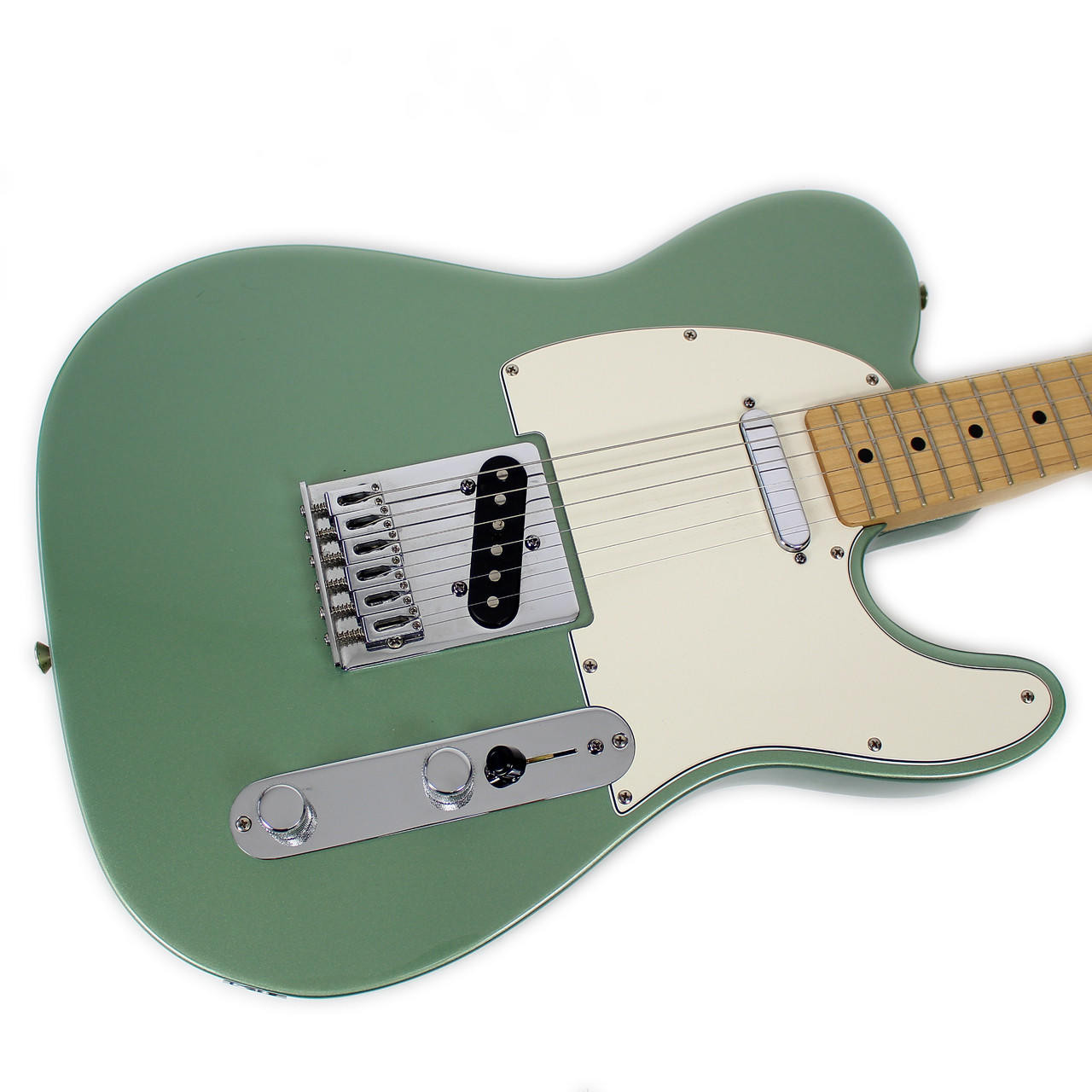 2002 Fender MIM Telecaster Electric Guitar Rare Metallic Sage