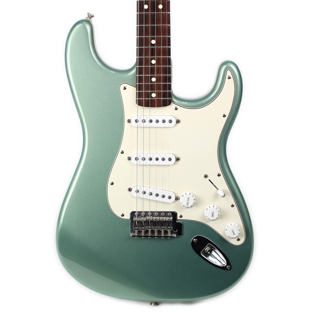 2005 Fender MIM Stratocaster Electric Guitar Rare Metallic Sage
