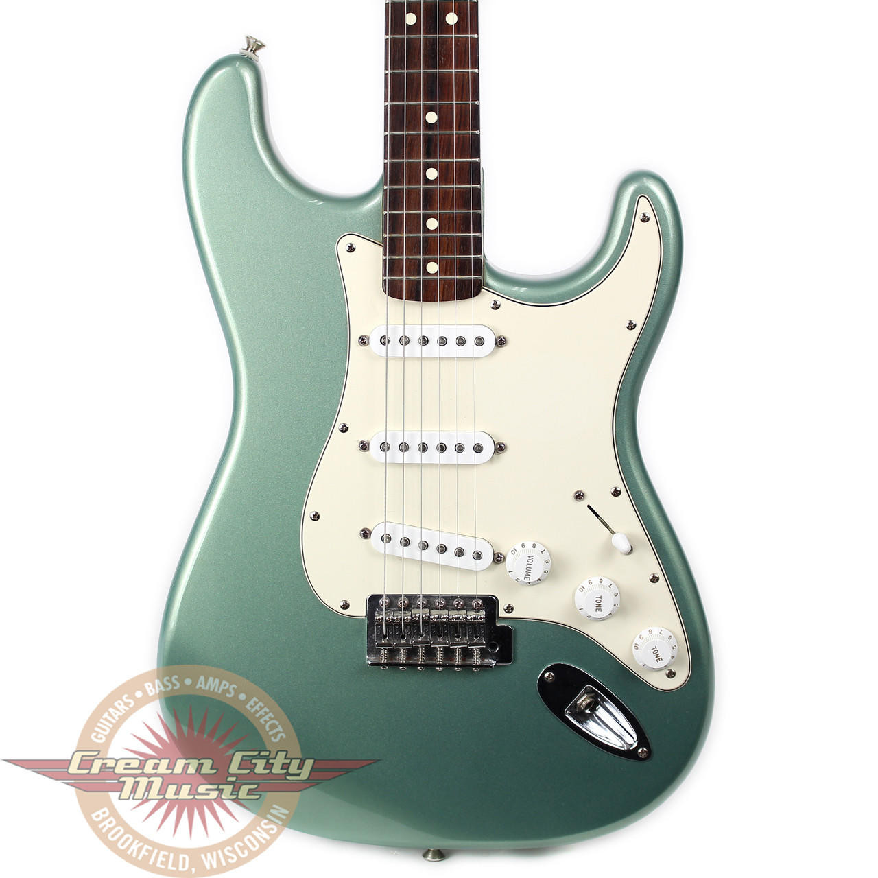 2005 Fender MIM Stratocaster Electric Guitar Rare Metallic Sage
