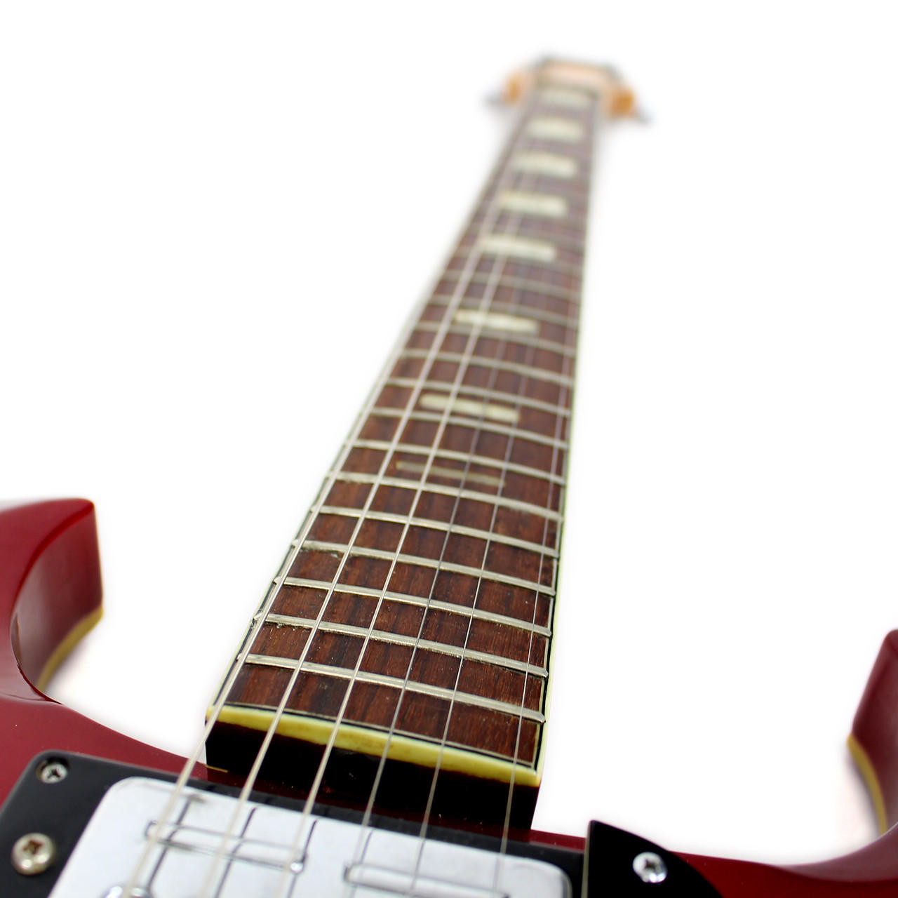 Vintage 1970s Greco Semi Hollow Body Electric Guitar Metallic Red
