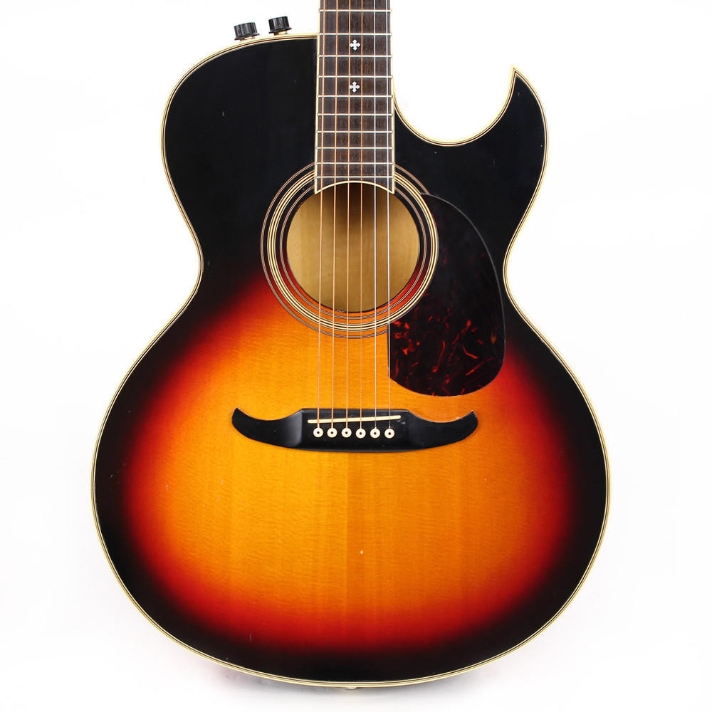 Used Fender El Rio Flame Sycamore Acoustic Electric Guitar in Sunburst