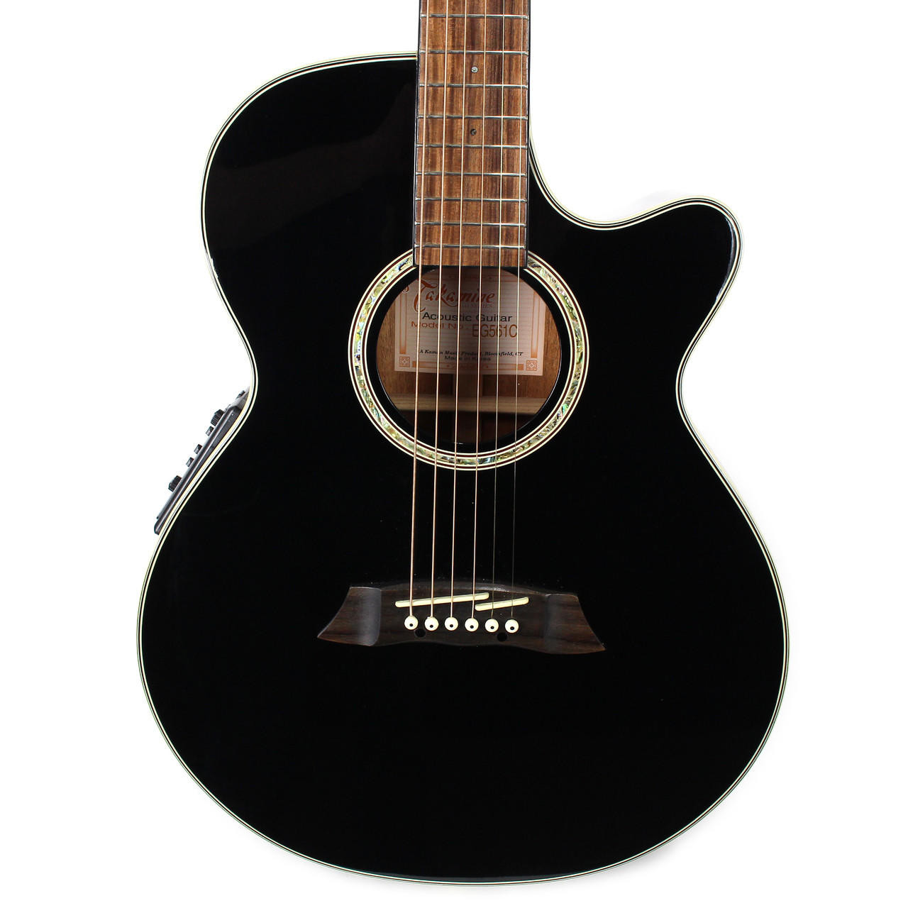 Used Takamine EG561C Acoustic Electric Guitar Black | Cream City Music