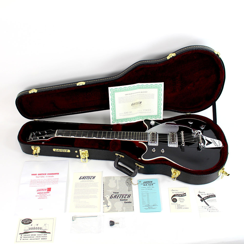 GRETSCH G6128T-1962 DUO JET(日本製）＋アクセサリー。珍しいギター。状態ランクA- Gretsch G6128T-1962 Duo Jet -Black | Sweetwater