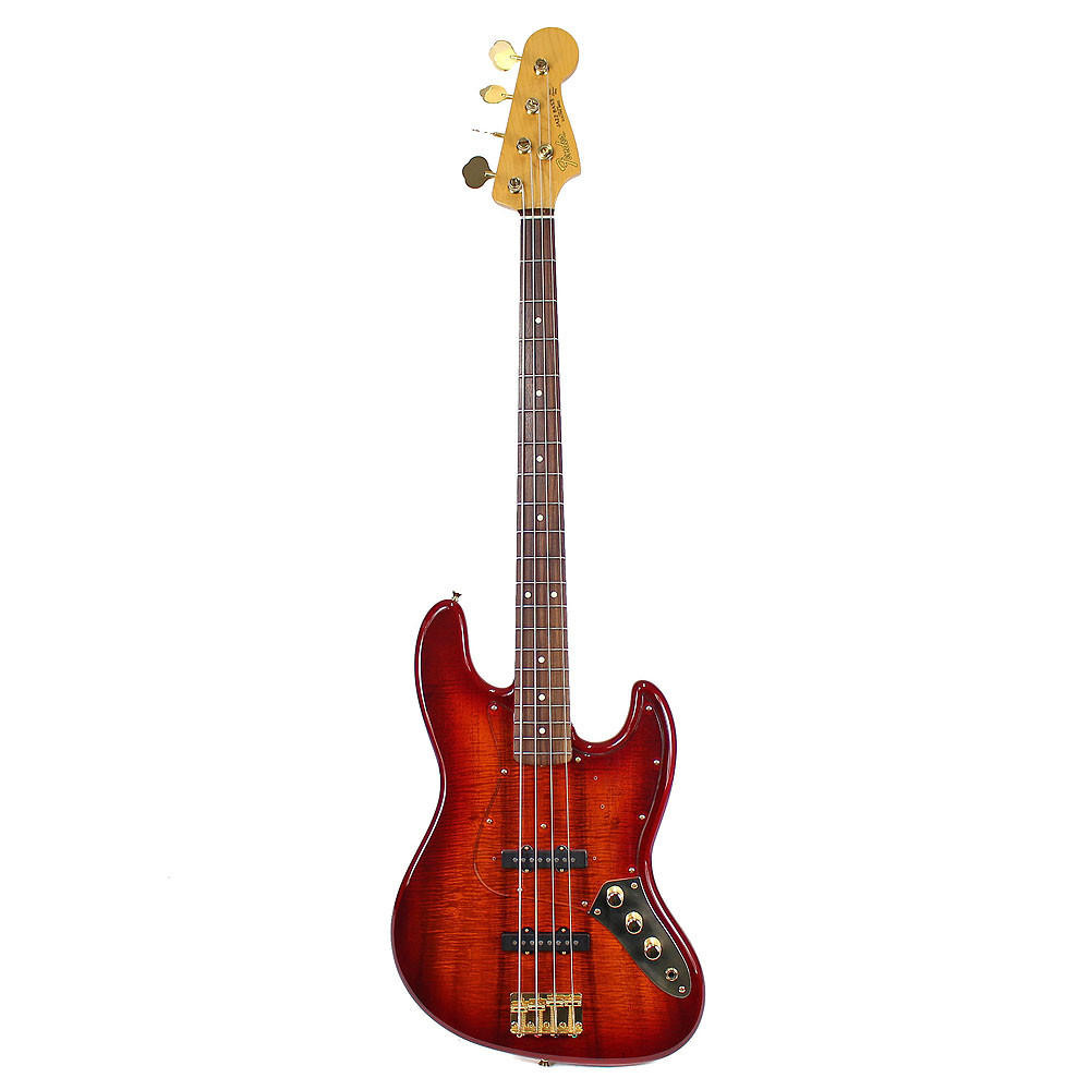 2013 Fender Jazz Bass Made In Japan Flame Koa Top Sunburst Finish