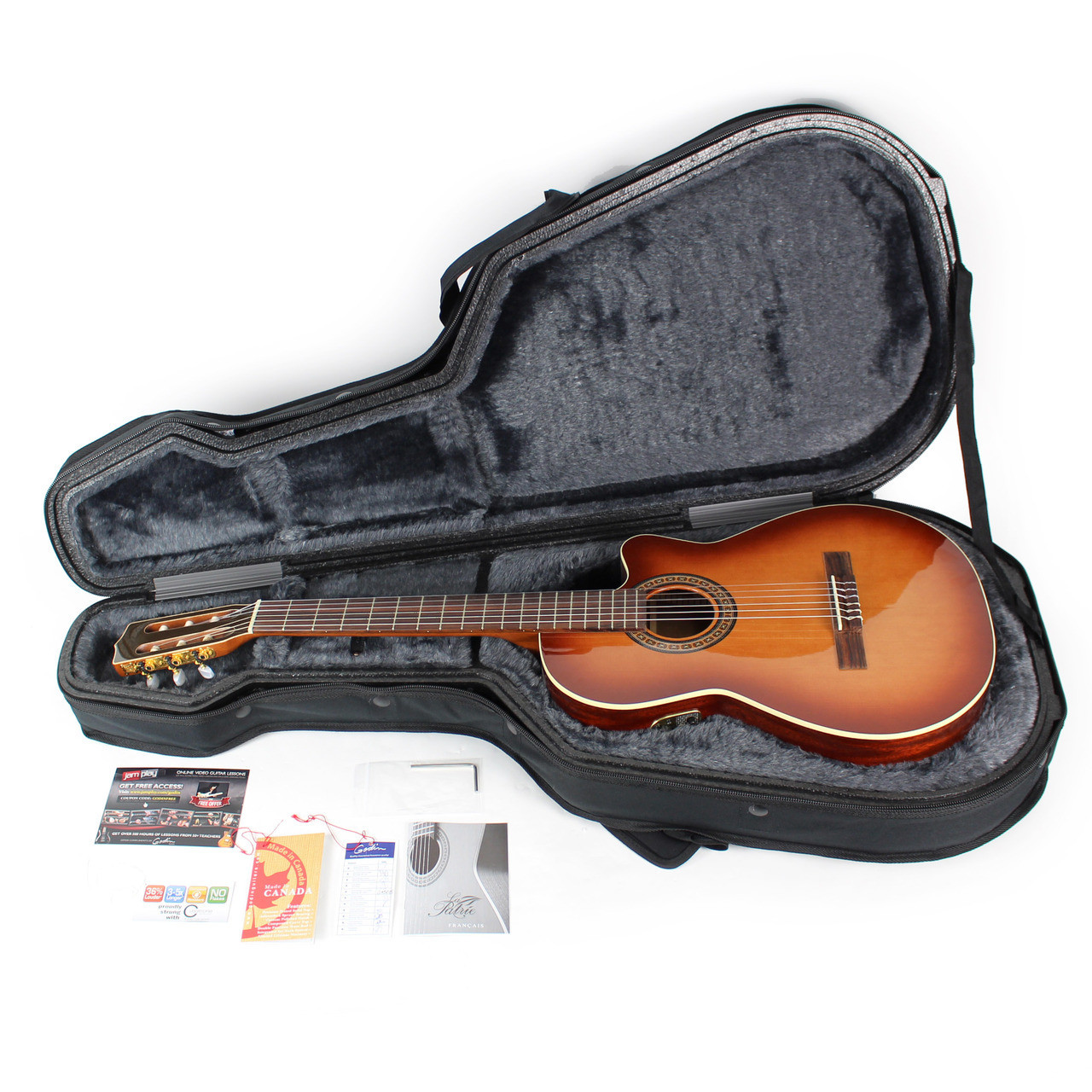 La Patrie Hybrid CW QII Classical Guitar Lightburst with