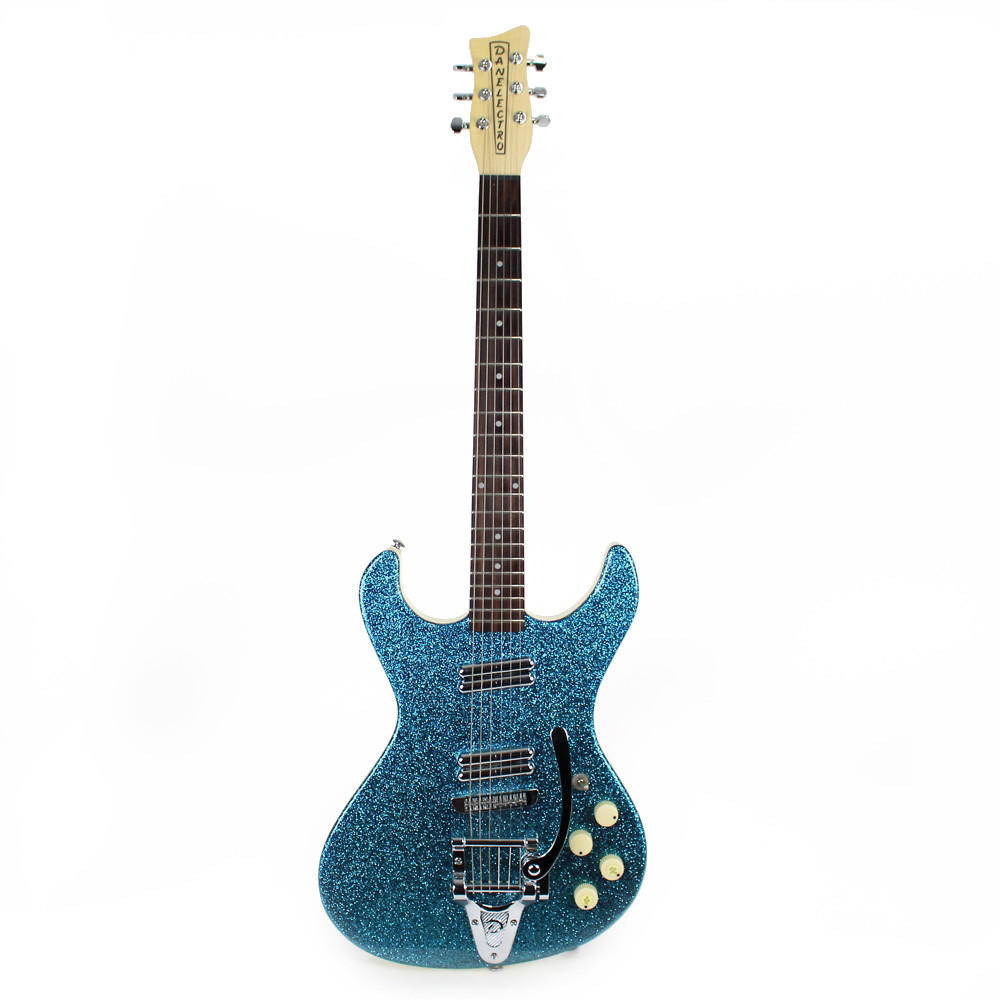 Used Danelectro Hodad Electric Guitar in Blue Sparkle | Cream City