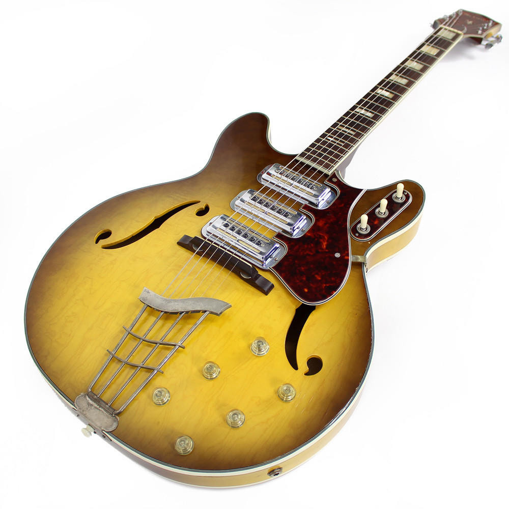 1962 Harmony H-75 in Shaded Brown | Cream City Music