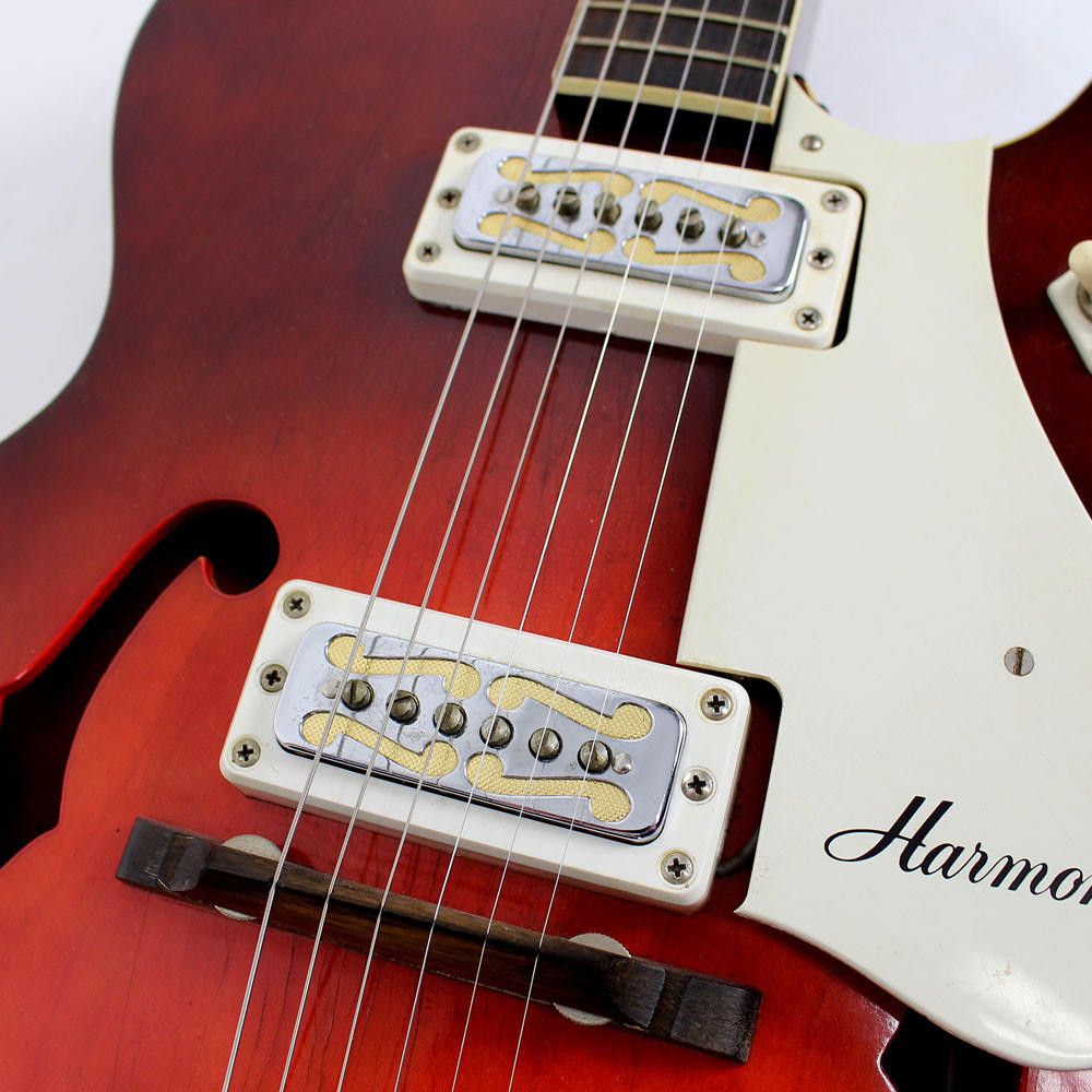 Vintage 1960s Harmony Rocket Hollow Body Electric Guitar Sunburst